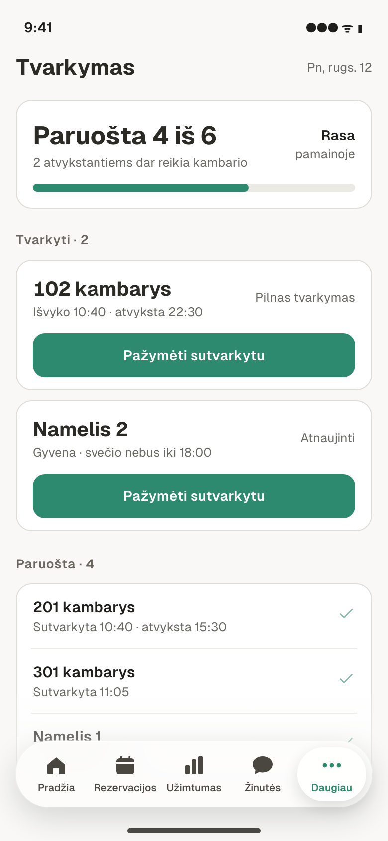 Kambarių tvarkymas